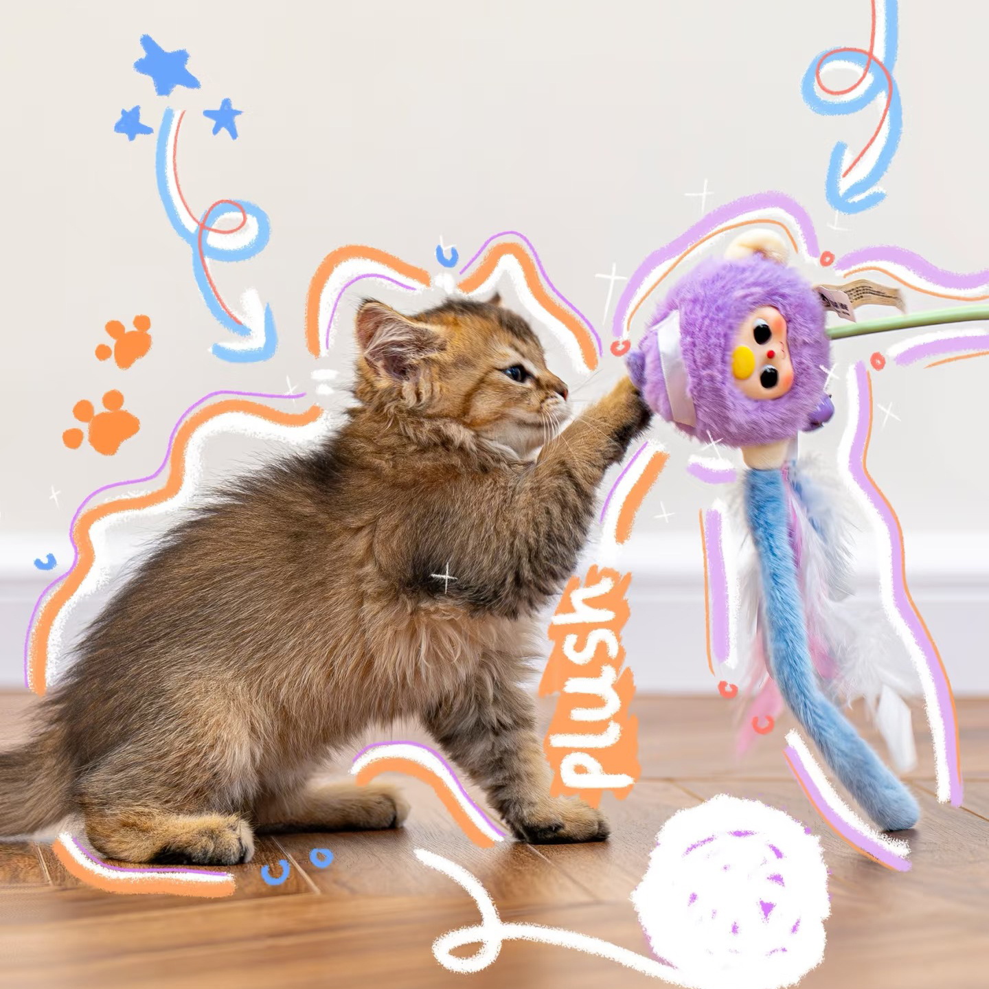 Genuine Baby Three Cat Teasing – обзор и цена Interactive Cat Toy