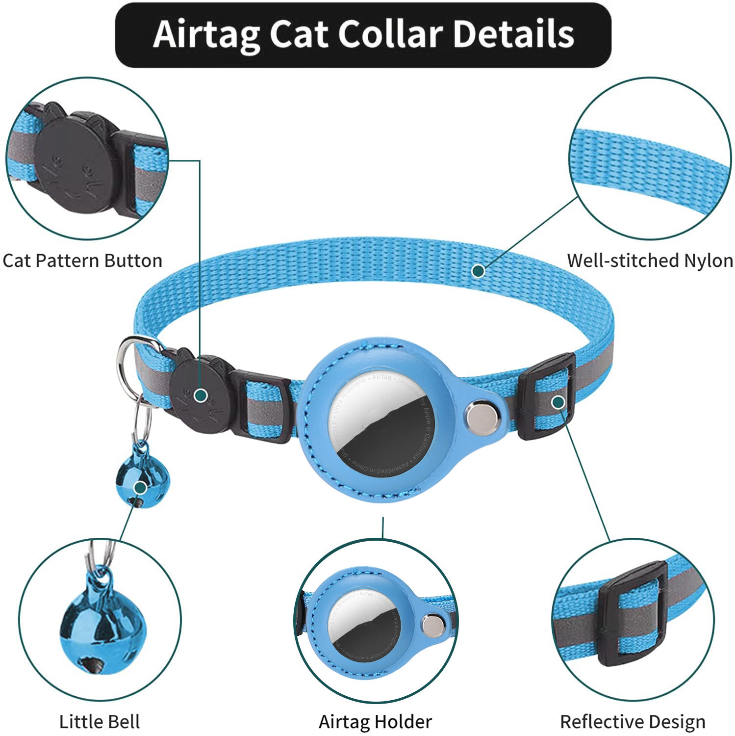 Airtag Case Collar for Cat wit – обзор и цена Pet Supplies Locations
